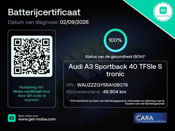 AUDI A3 Sportback PHEV (2024) — foto 25 van 30